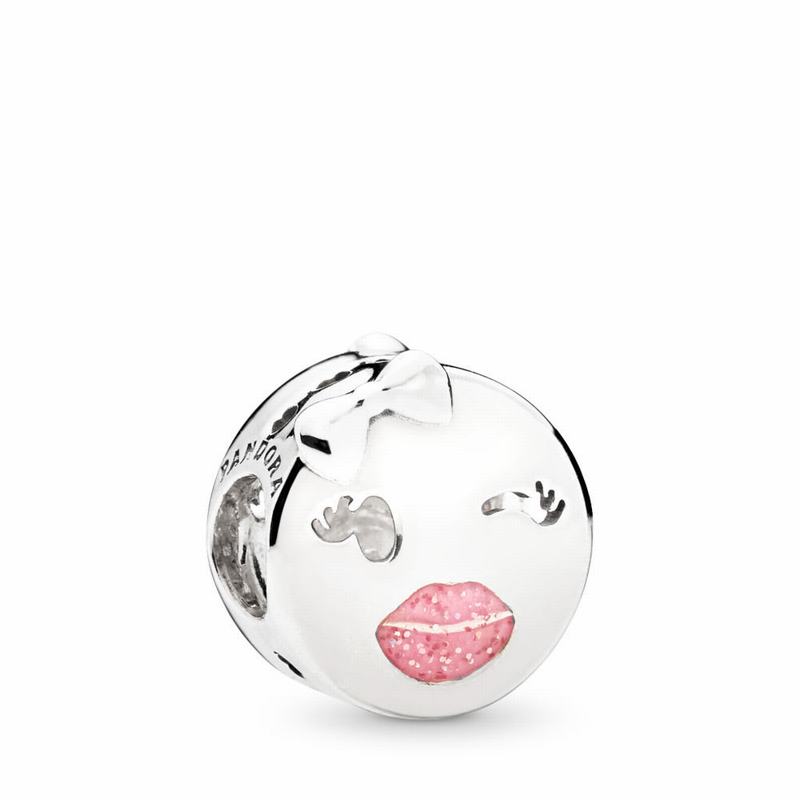 Pandora Playful Wink Charm - Sterling Silver/Enamel/Pink - Canada | JI7620MS